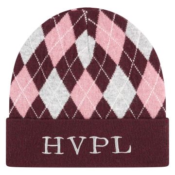 Beanie HVPArgyle -  Dark berry